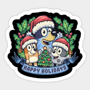 bluey cristmas Sticker